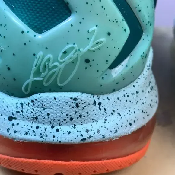 Nike Lebron 11 Low Biscayne 2014 Mens Basketball Sneaker Mystic Green - Size 9.5 - Picture 7 of 11